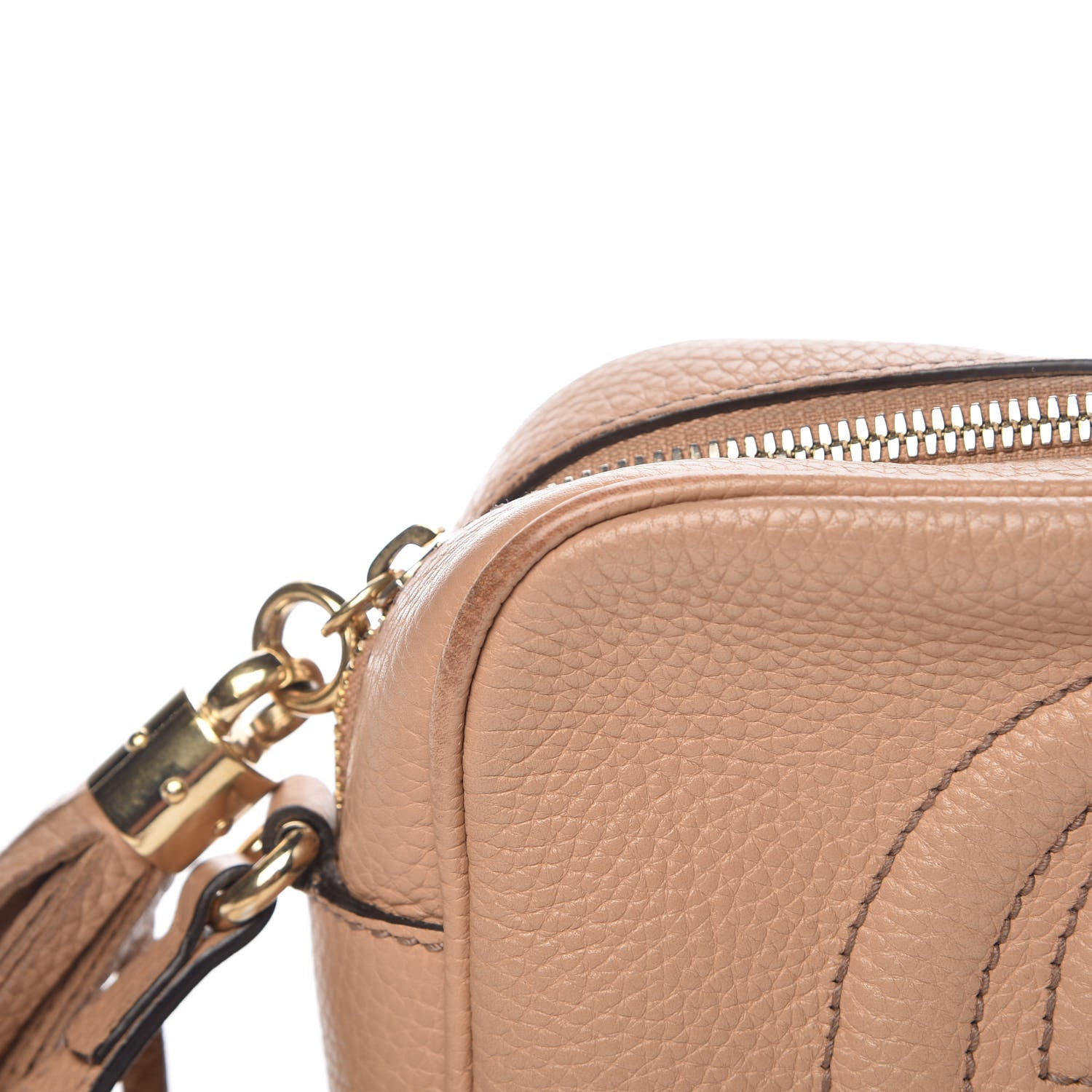 Gucci Pebbled Calfskin Small Soho Disco Bag Camelia 11 of 19