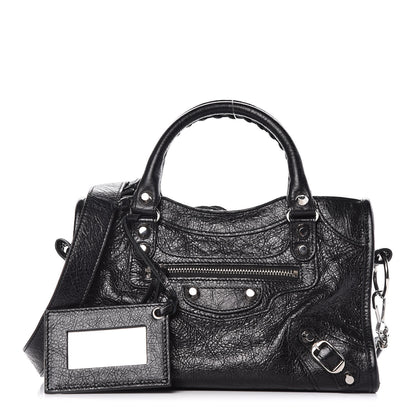 Balenciaga Agneau Classic Silver Hardware Mini City Black 1 of 9
