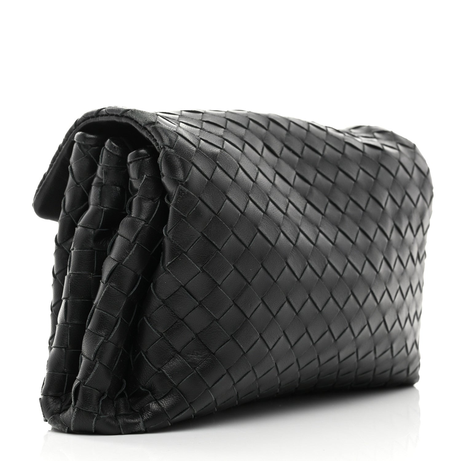 Bottega Veneta Nappa Intrecciato Flap Clutch Black 3 of 9