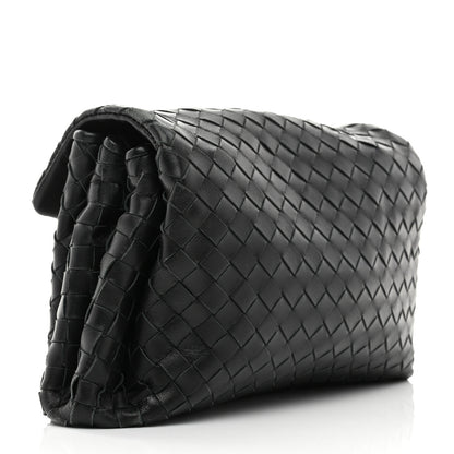 Bottega Veneta Nappa Intrecciato Flap Clutch Black 3 of 9