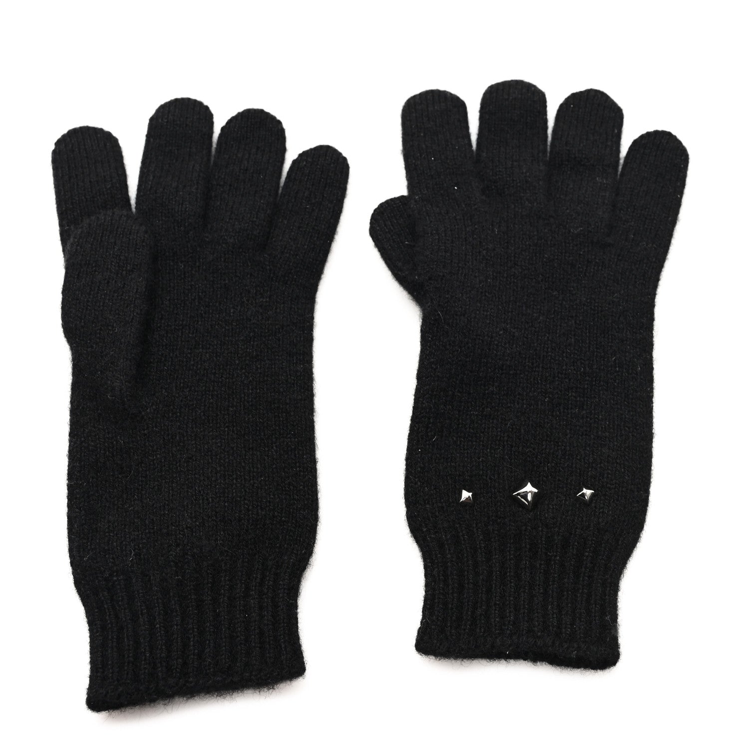 Hermes Cashmere Darling Gloves M Black 1 of 3