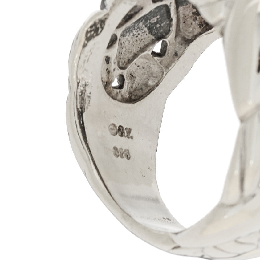 Sterling Silver Braided Cable Dome Ring 54 7