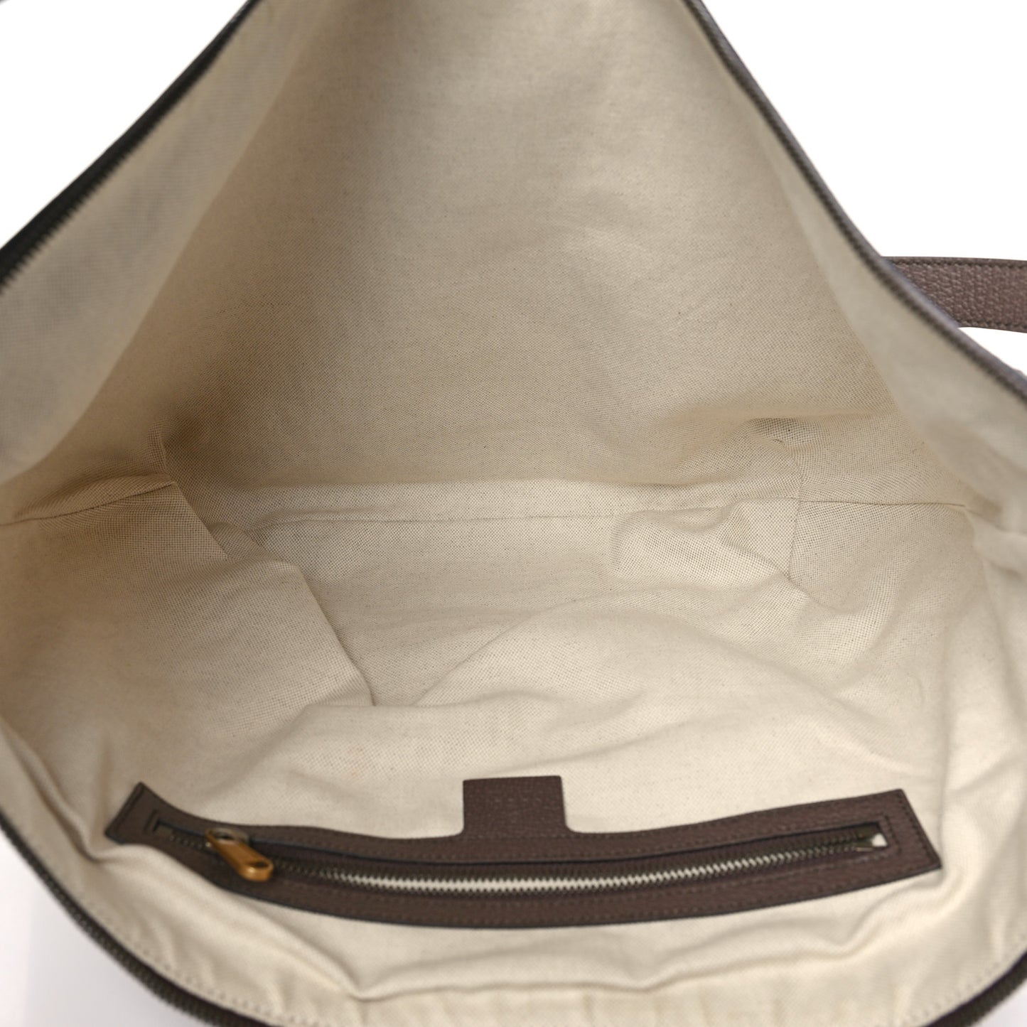 GG Supreme Monogram Web Ophidia Half Moon Hobo Brown