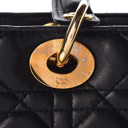 Christian Dior Lambskin Cannage Large Lady Dior Black 14 of 20