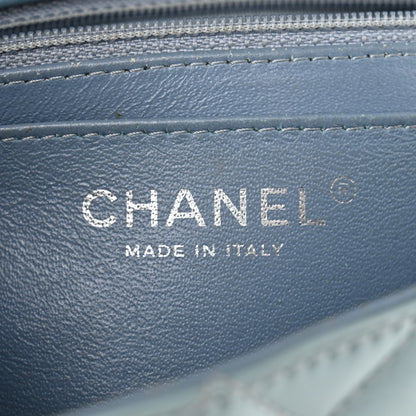 Chanel Patent Calfskin Quilted Mini Rectangular Flap Light Blue 6 of 10