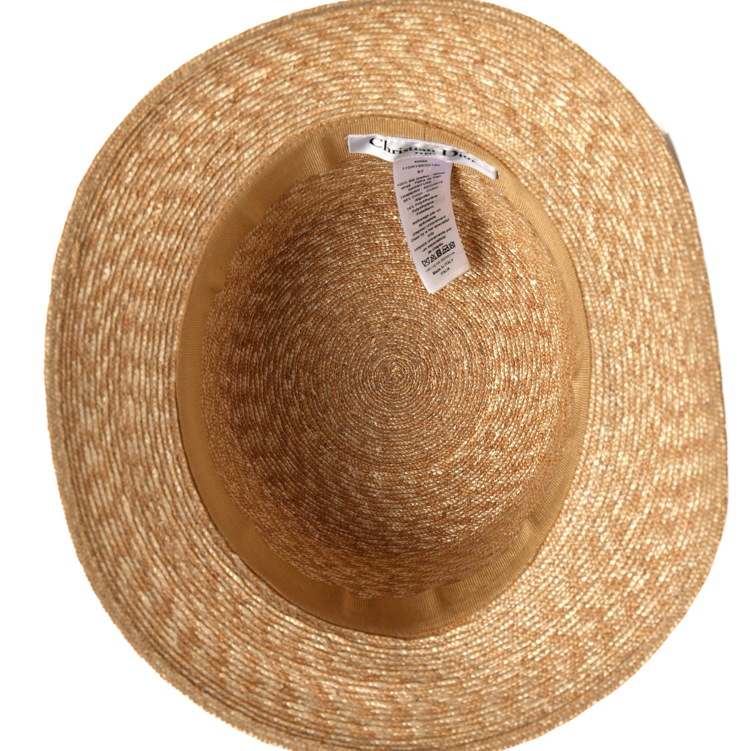 Christian Dior Straw Dioresort Small Brim Hat 57 Natural 7 of 8