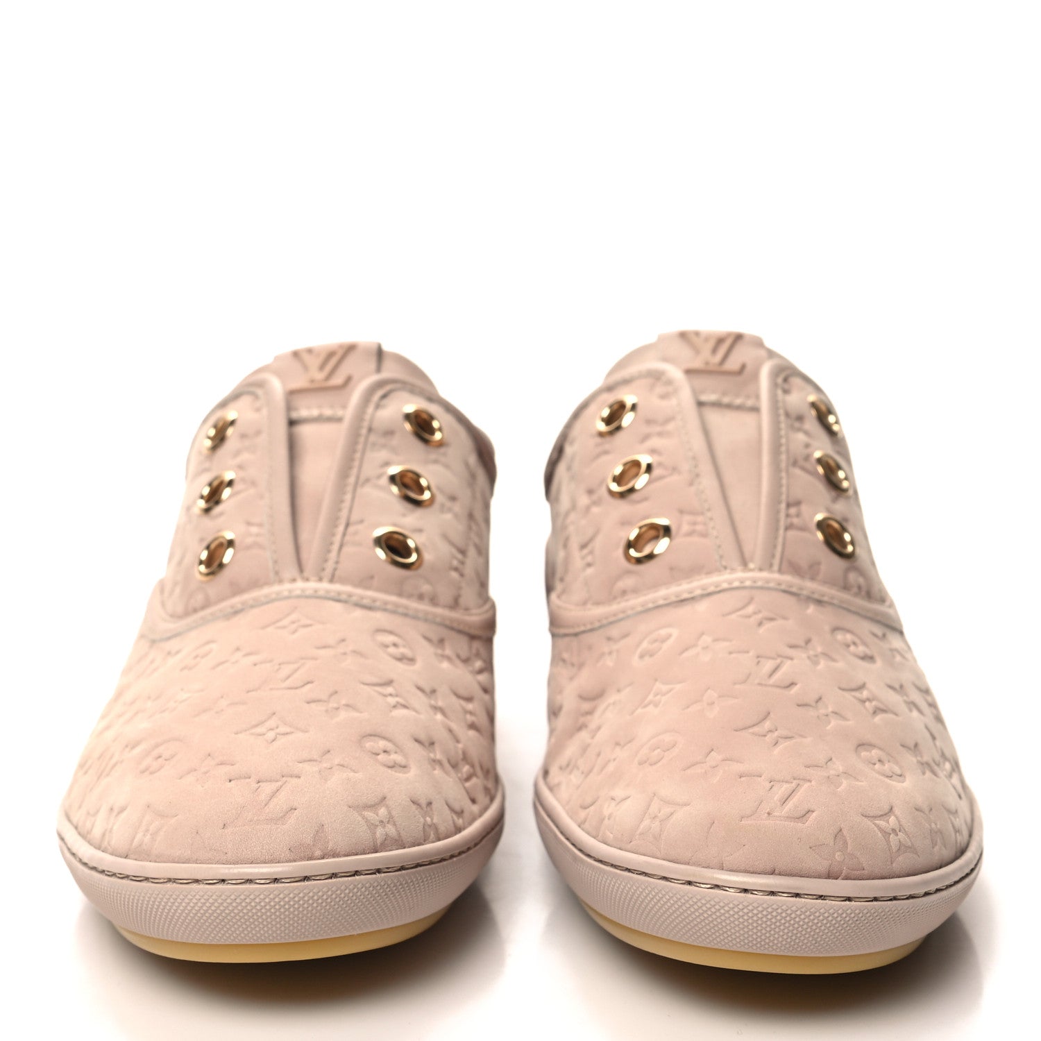 Louis Vuitton Nubuck Embossed Monogram Popincourt Sneakers 39 Pink 2 of 7