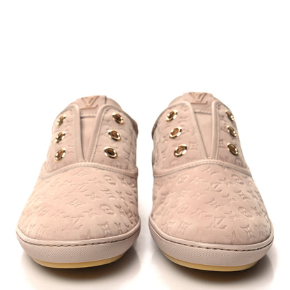 Louis Vuitton Nubuck Embossed Monogram Popincourt Sneakers 39 Pink 2 of 7