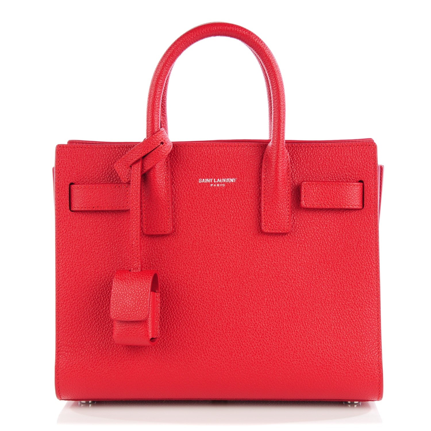Saint Laurent Grained Calfskin Nano Sac De Jour Lipstick Red 1 of 7