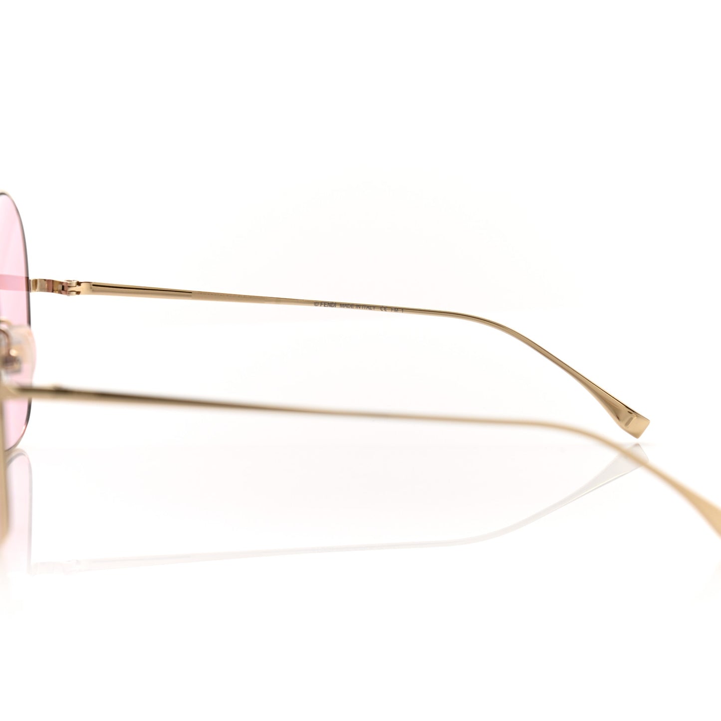 Metal FF Family Aviator Sunglasses FF0407 Pink
