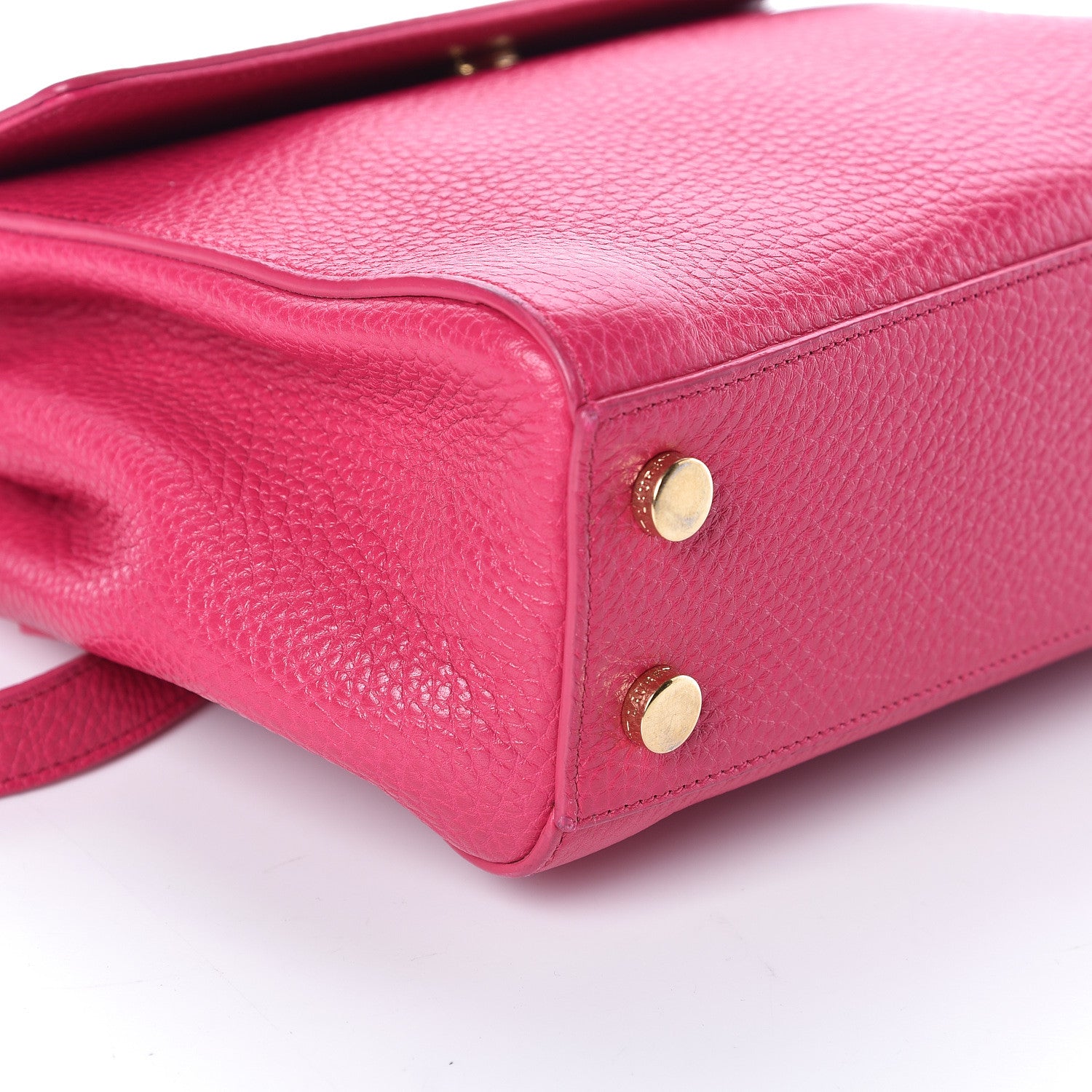 Saint Laurent Grained Calfskin Small Moujik Top Handle Bag Fuchsia 9 of 10