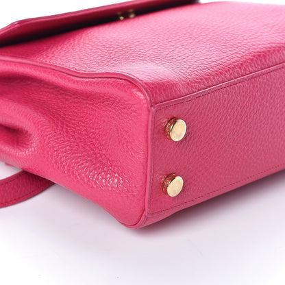 Saint Laurent Grained Calfskin Small Moujik Top Handle Bag Fuchsia 9 of 10