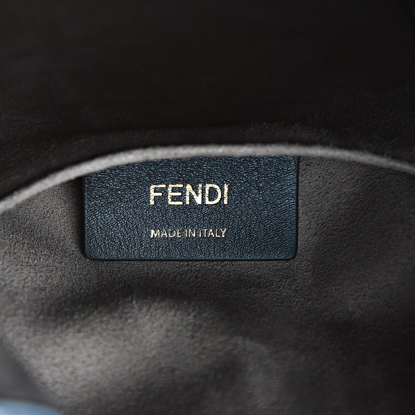 Vitello Grace F is Fendi Bi-Color FF 1974 Embossed Grande Mon Tresor Bucket Bag Maya Black Fragola