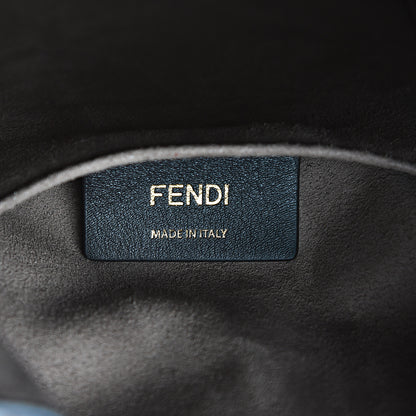 Fendi Vitello Grace F is Fendi Bi-Color FF 1974 Embossed Grande Mon Tresor Bucket Bag Maya Black Fragola 5 of 9