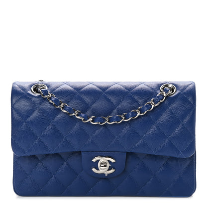 Chanel Caviar Quilted Small Double Flap Blue 1 of 8