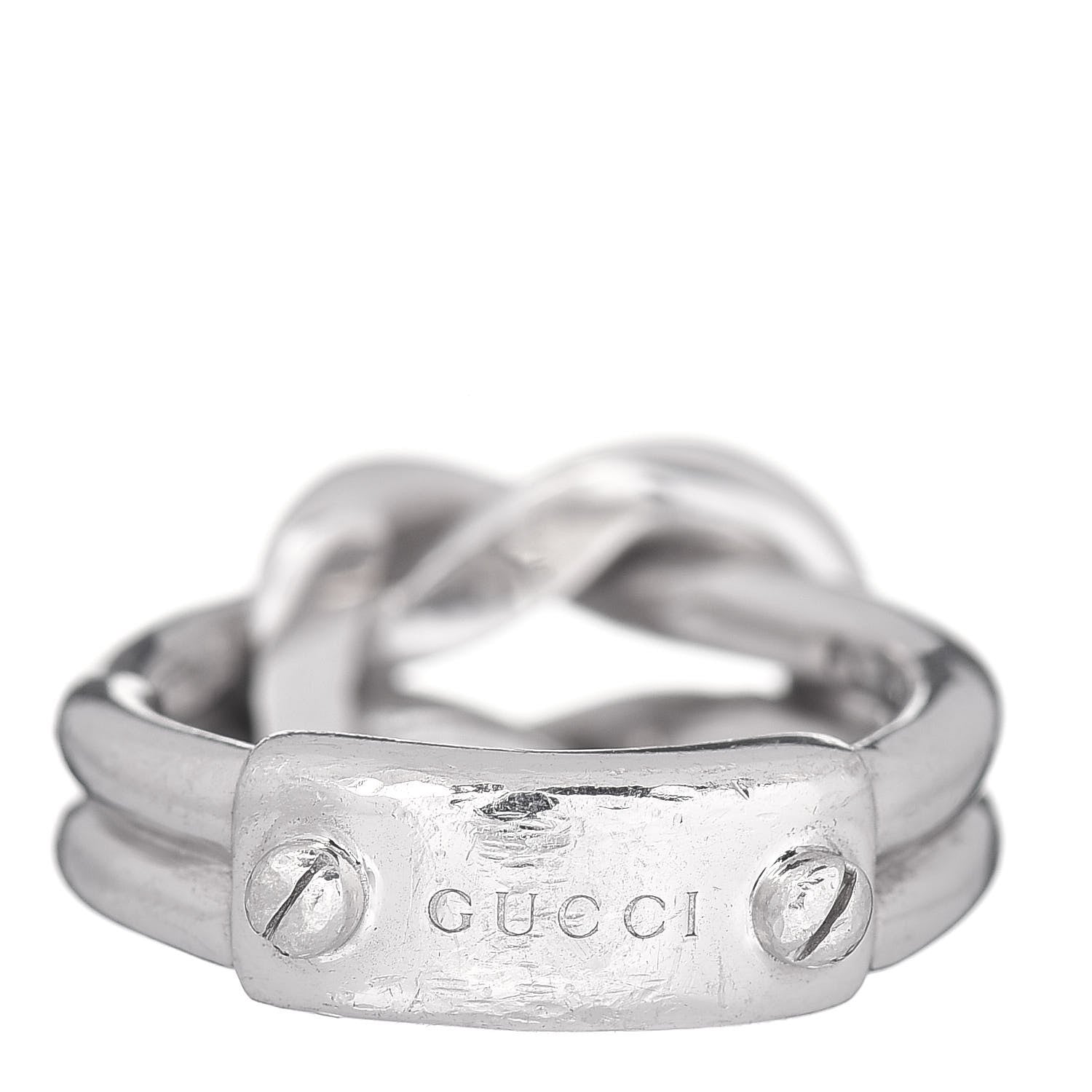 Gucci Sterling Silver Knot Ring 54 6.75 4 of 5