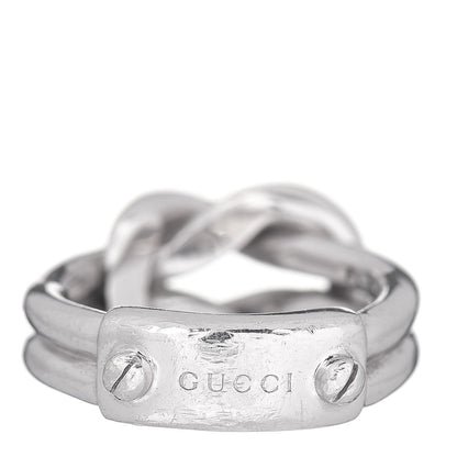 Gucci Sterling Silver Knot Ring 54 6.75 4 of 5