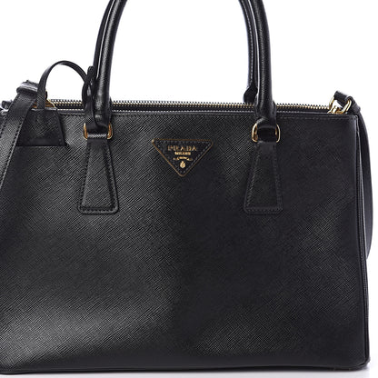 Prada Saffiano Small Galleria Double Zip Tote Black 6 of 8