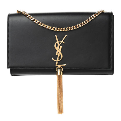Saint Laurent Smooth Calfskin Medium Classic Monogram Kate Tassel Satchel Black 1 of 8