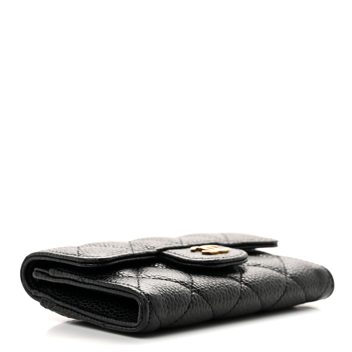 Chanel Caviar Quilted Flap Card Holder Wallet Black 4 of 8