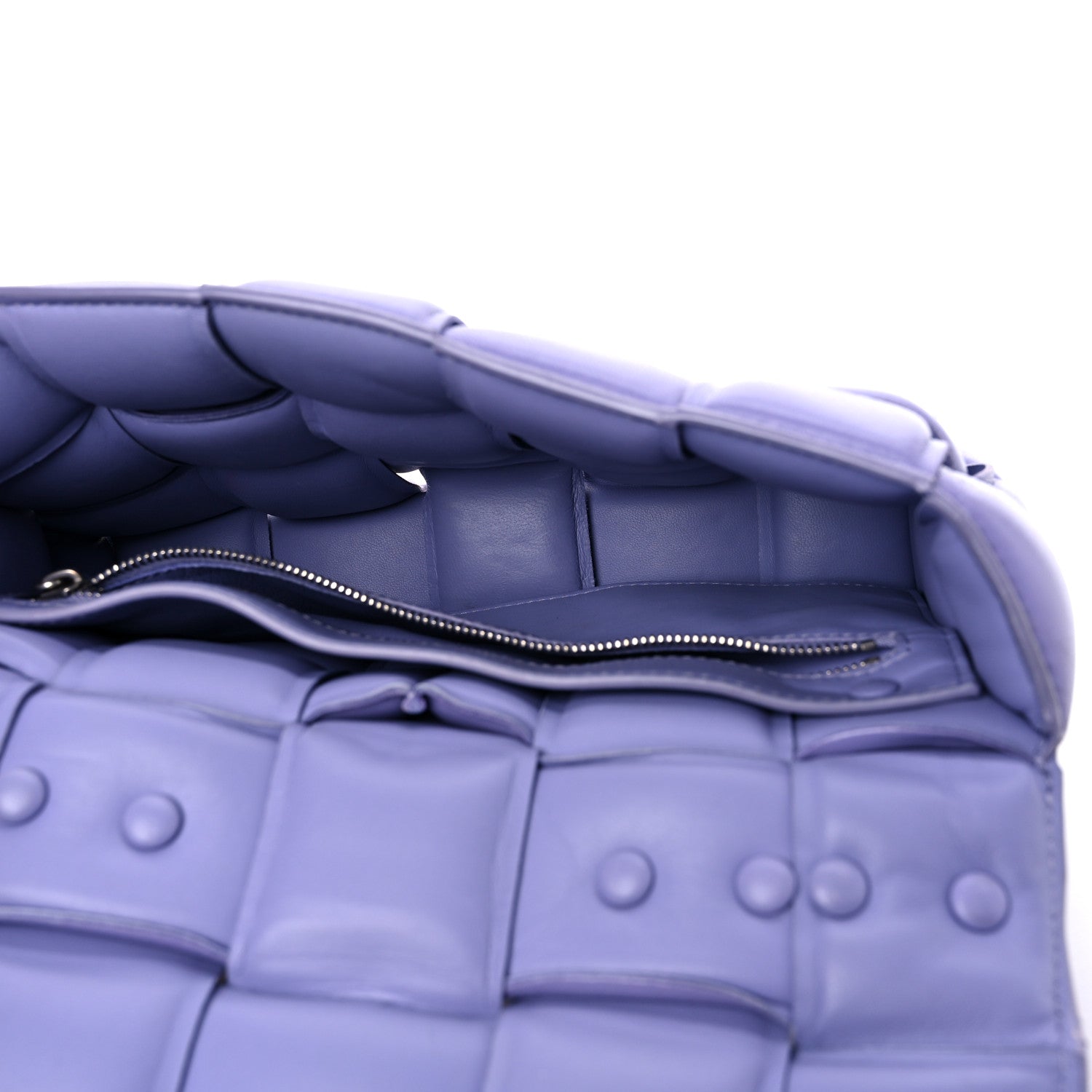 Bottega Veneta Lambskin Maxi Intreccio Padded Chain Cassette Crossbody Bag Lavender 5 of 16