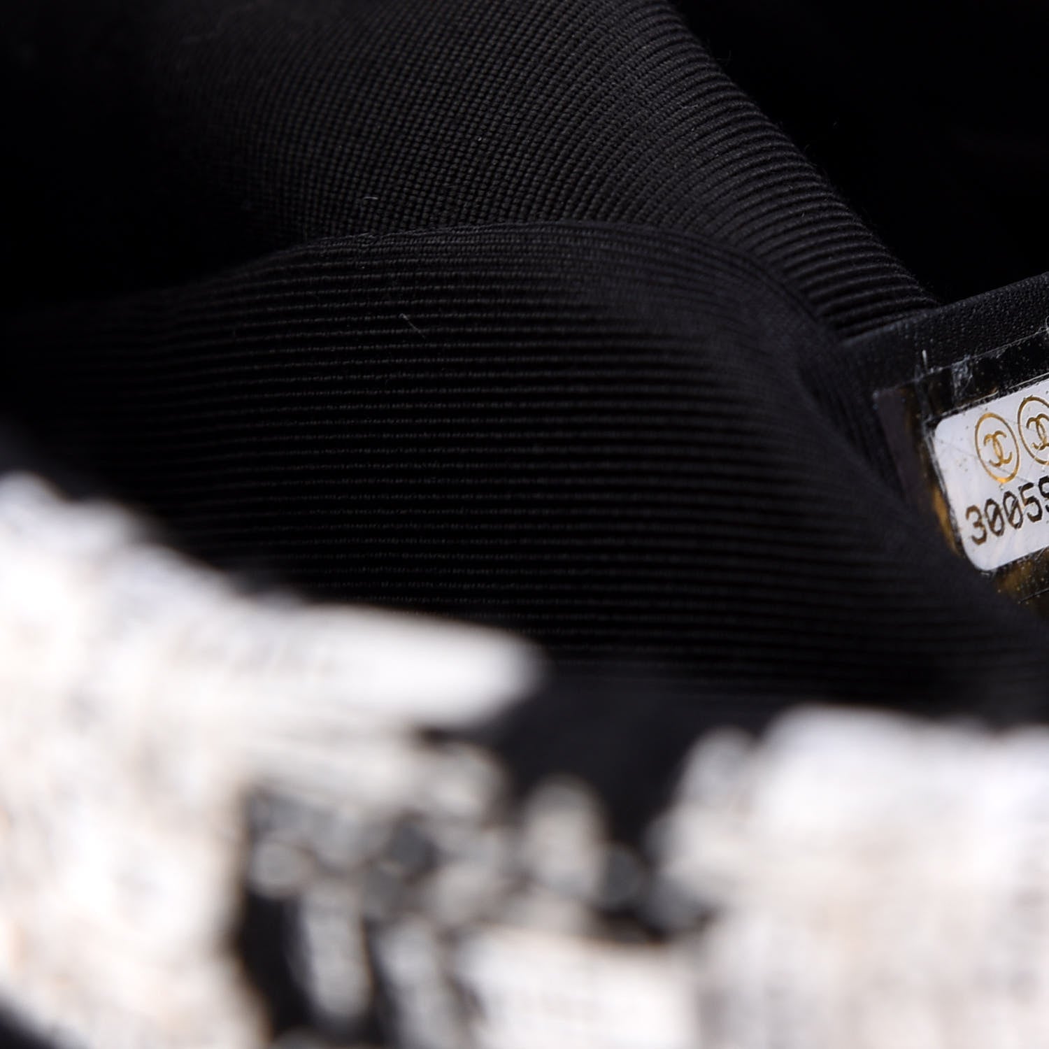 Chanel Tweed Quilted Maxi Chanel 19 Flap Black Ecru White 6 of 10