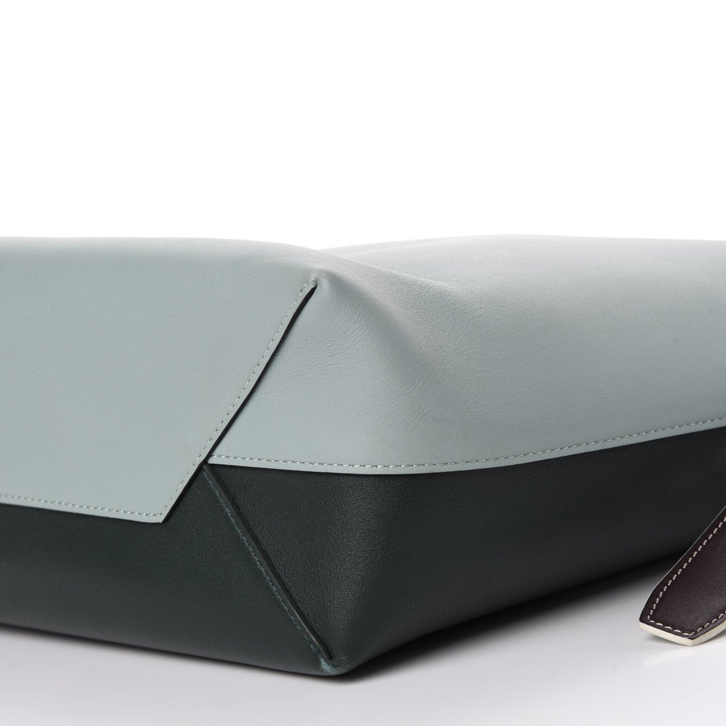 Shiny Smooth Calfskin Small Twisted Cabas Jade Forest