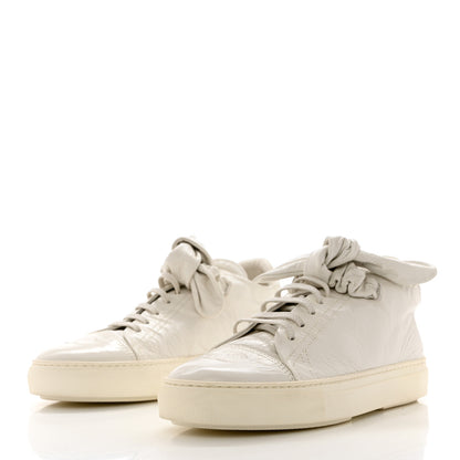 Chanel Crumpled Calfskin Womens CC Bow Sneakers 39.5 White 3 of 10