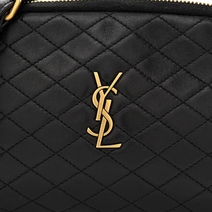 Saint Laurent Lambskin Quilted Gaby Zipped Pouch Black 8 of 10