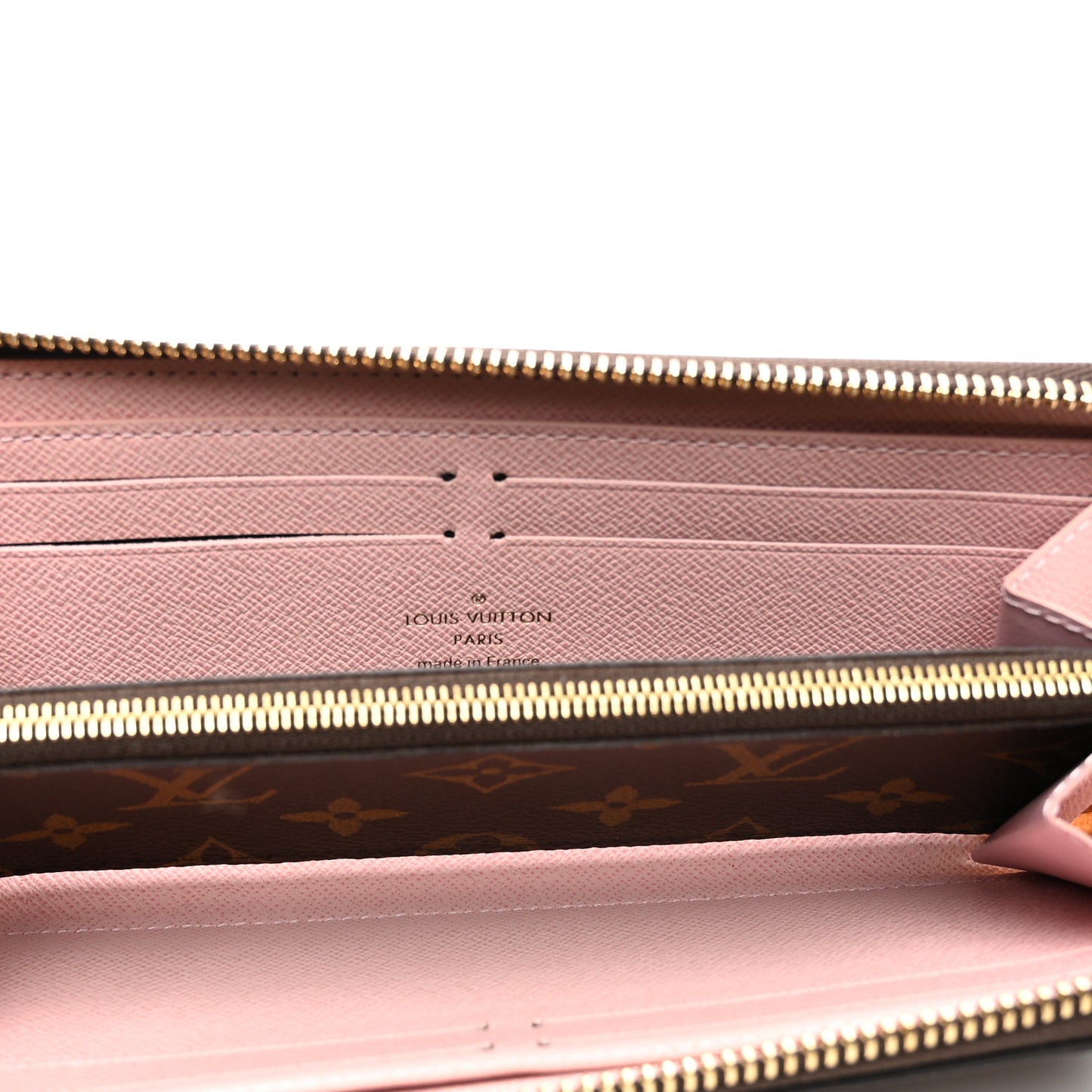 Monogram Clemence Wallet Rose Ballerine