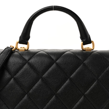 Chanel Caviar Quilted Small Top Handle Flap Black 8 of 11