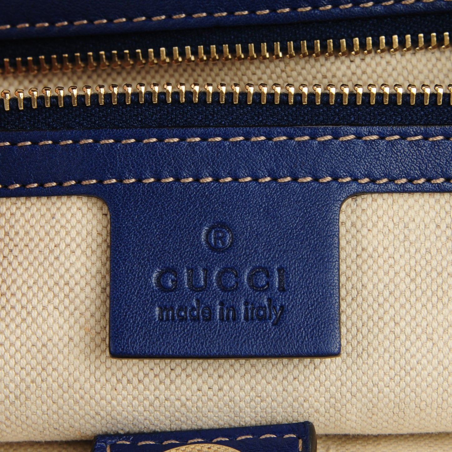 GG Plus Monogram Medium USA Flag Unicef Tote Blue