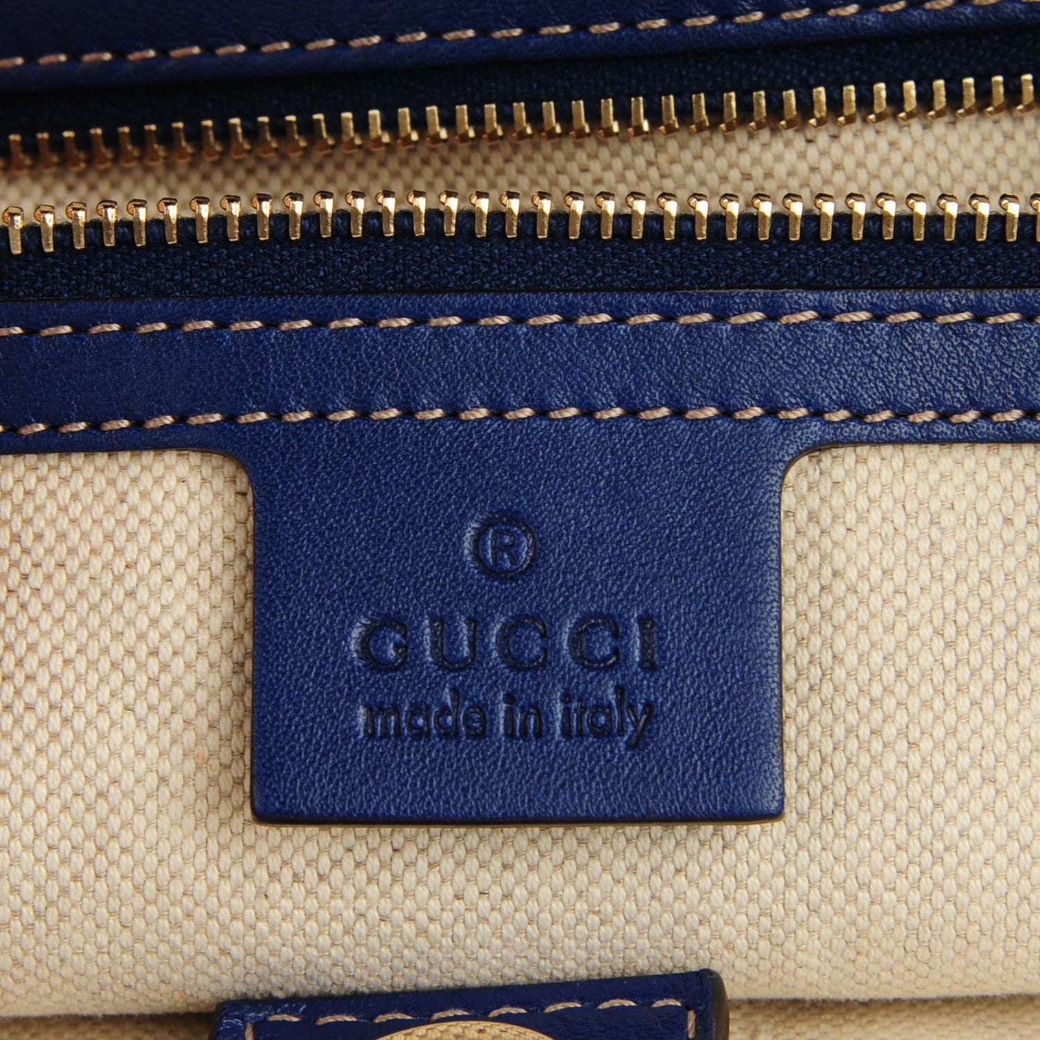 Gucci GG Plus Monogram Medium USA Flag Unicef Tote Blue 6 of 8