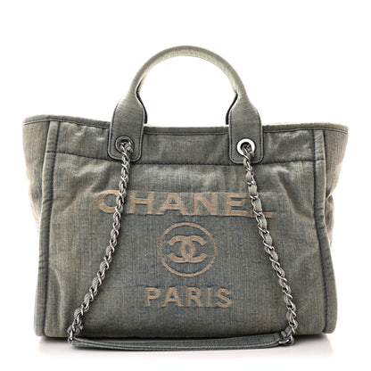Chanel Denim Small Deauville Tote Light Blue 1 of 11