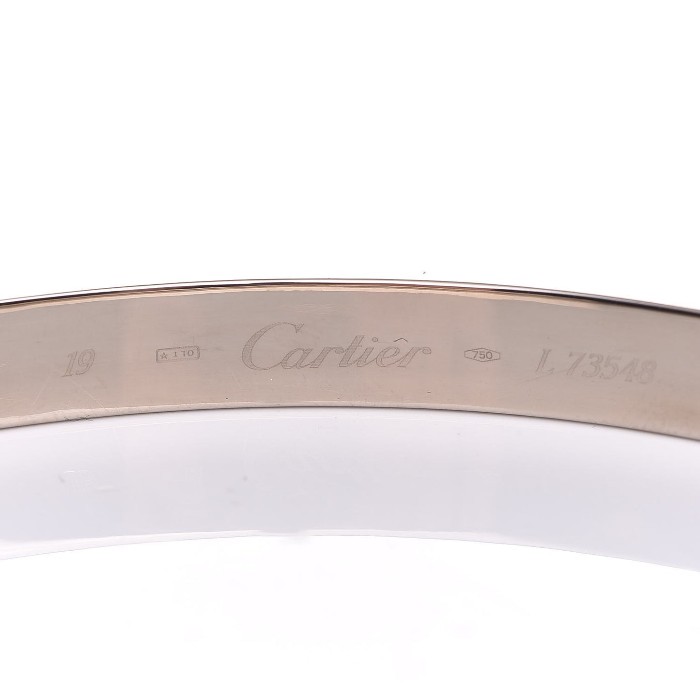 18K White Gold LOVE Bracelet 19