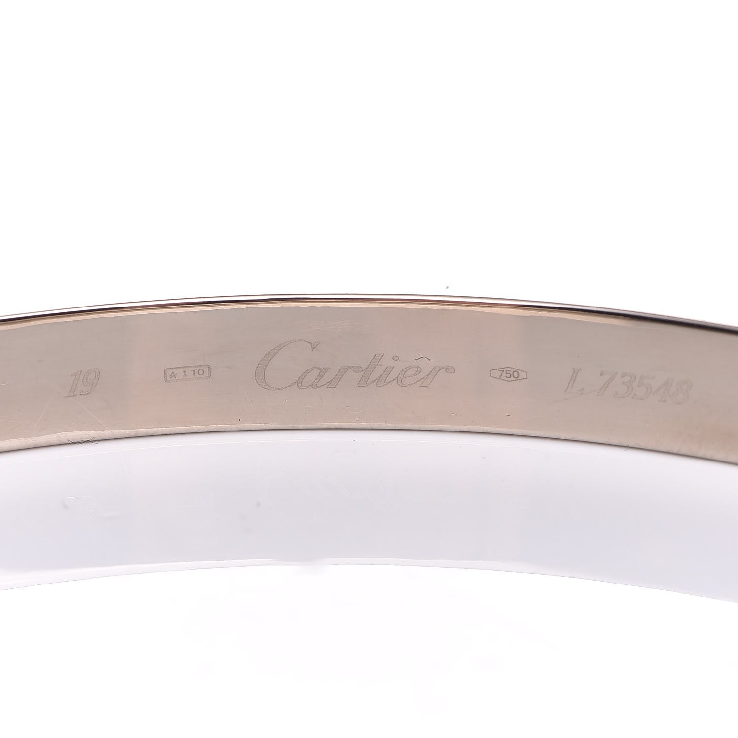 Cartier 18K White Gold LOVE Bracelet 19 4 of 8