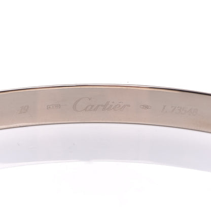 Cartier 18K White Gold LOVE Bracelet 19 4 of 8