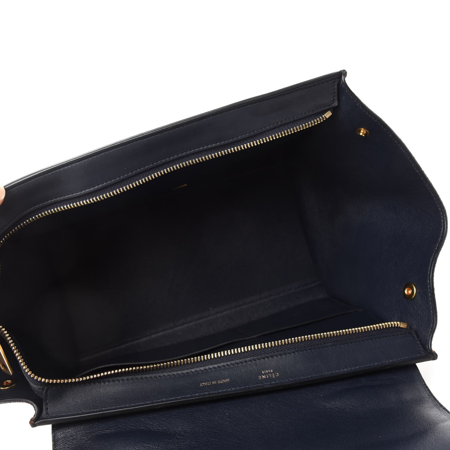 Celine Cobra Calfskin Suede Small Tri-Color Trapeze Natural 5 of 9