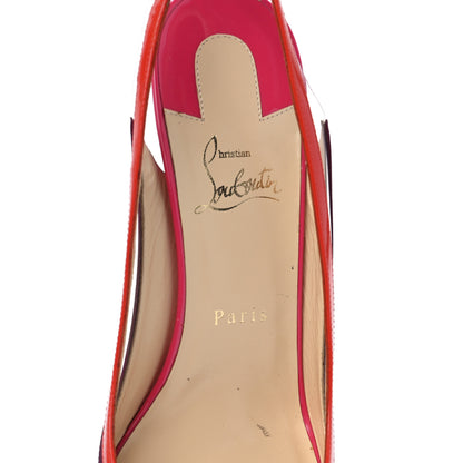 Christian Louboutin Patent PVC Suspenodo 85 Slingbacks 40 Eveque 7 of 8