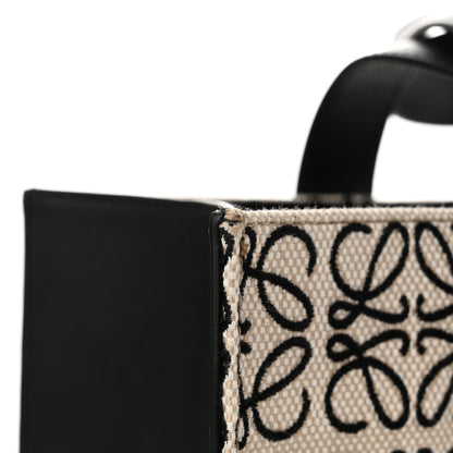 Loewe Jacquard Anagram Calfskin Buckle Tote Black 14 of 14