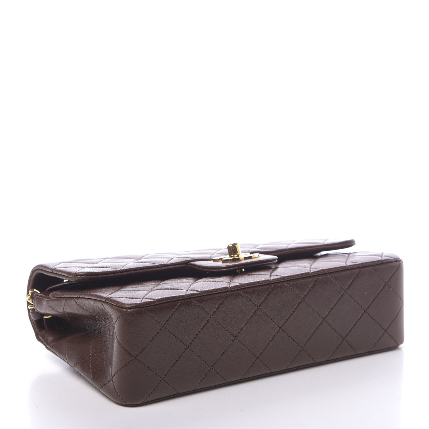 Chanel Lambskin Quilted Small Double Flap Brown 4 of 16