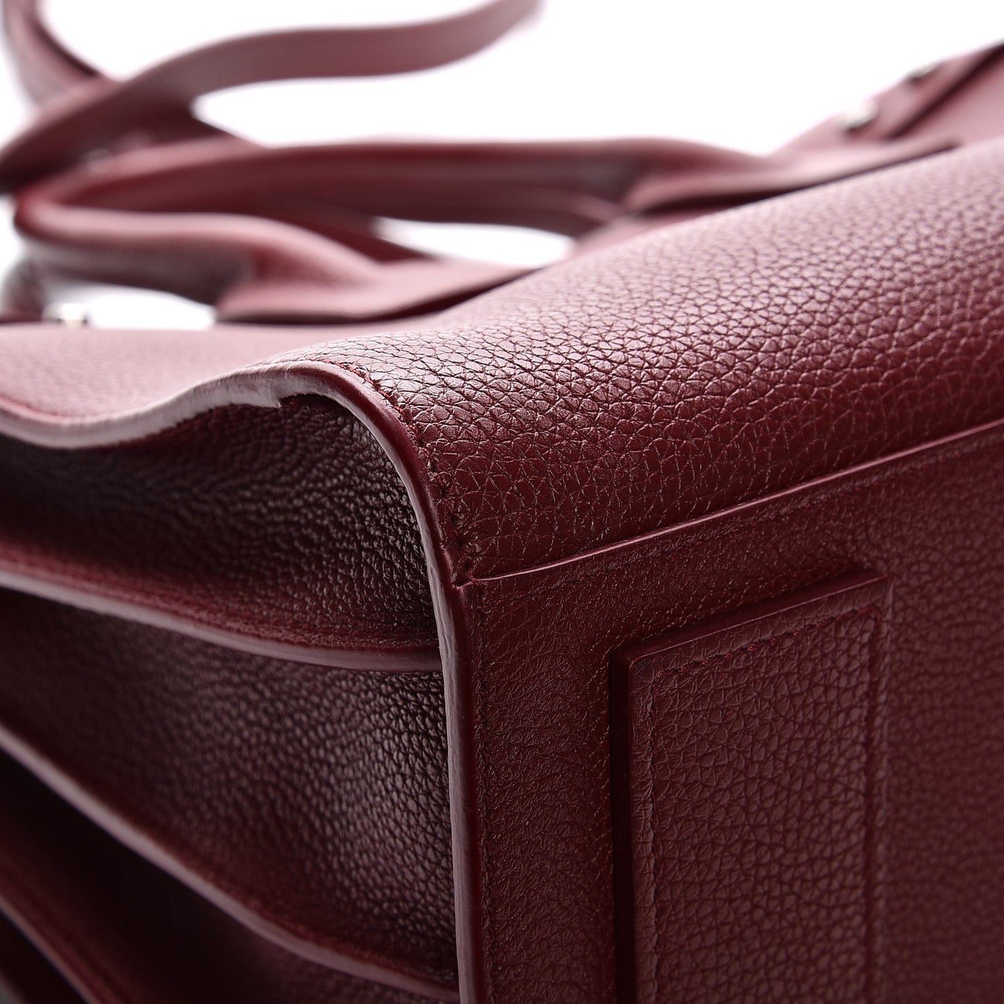 Grained Calfskin Small Supple Sac De Jour Dark Pallisandre