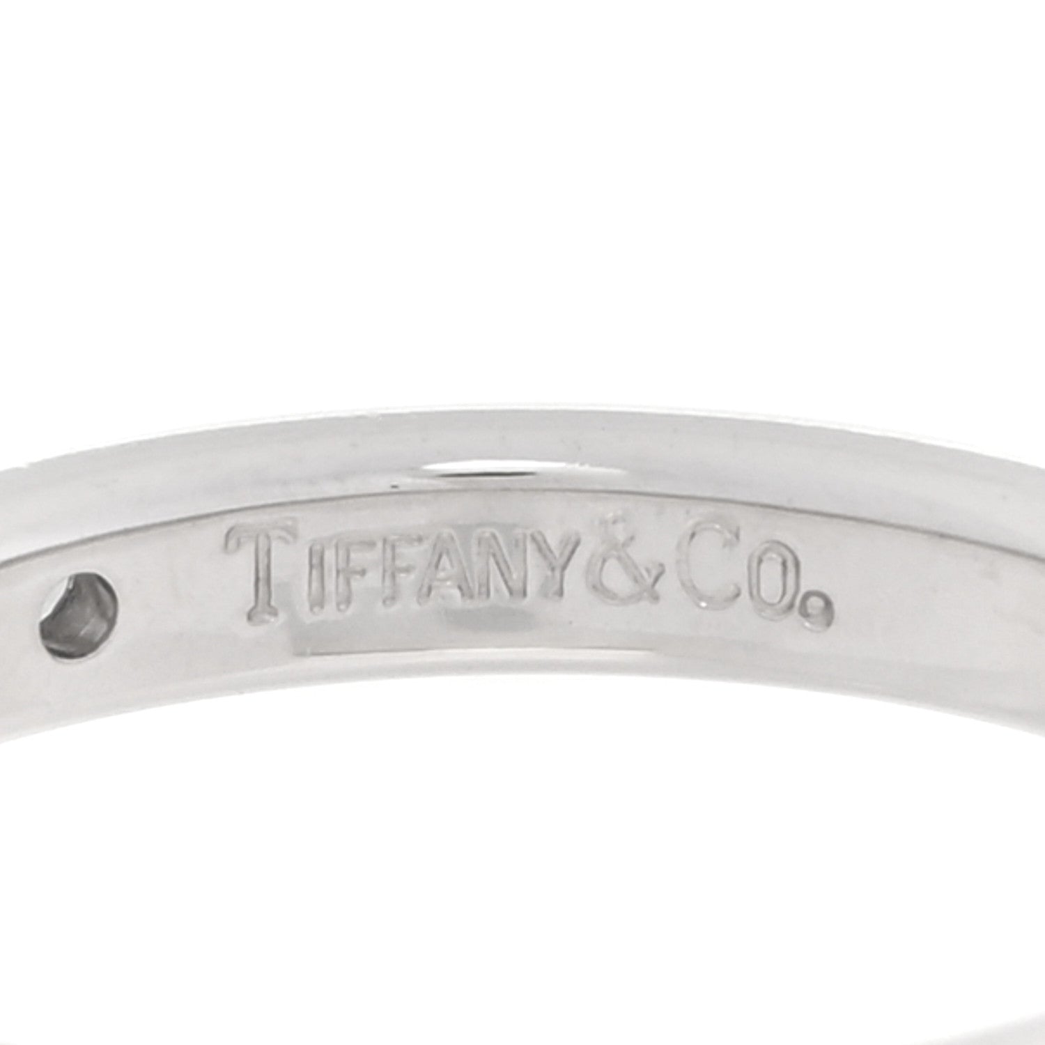 Tiffany Platinum Diamond Elsa Peretti Band Ring 53 6.5 5 of 5