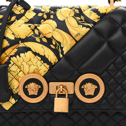 Versace Nappa Quilted Barocco Print Icon Shoulder Bag Black 8 of 13