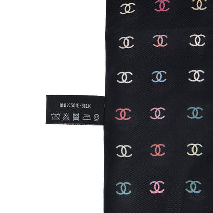 Chanel Silk Polka Dot CC Slim Bandeau Black Multicolor 3 of 4