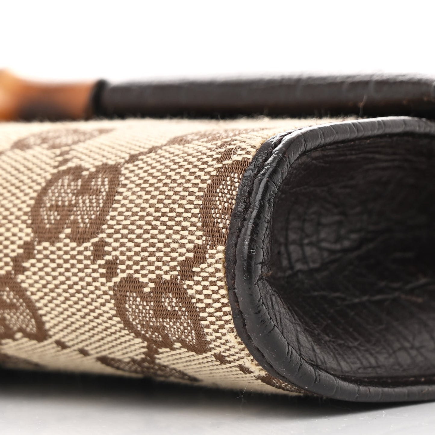 Monogram Bamboo Bar Clutch Dark Brown