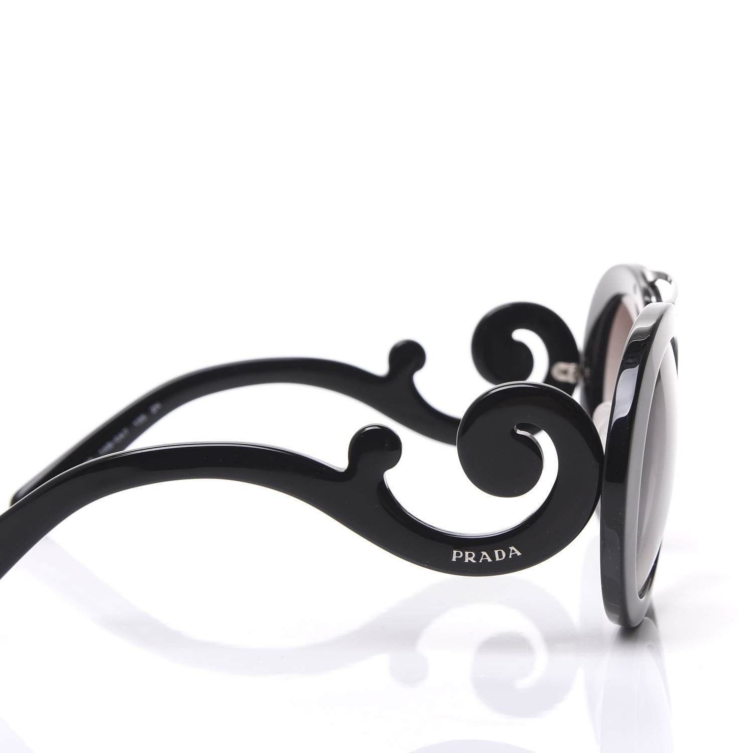 Prada Baroque Sunglasses SPR 13S Black 4 of 7