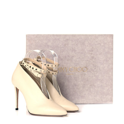 Jimmy Choo Calfskin Lark 100 Ankle Strap Pumps 35.5 White 8 of 8
