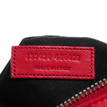 Saint Laurent Leather Studded Classic Duffle 6 Red 8 of 8
