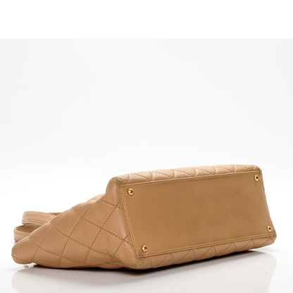Chanel Calfskin Quilted Tote Beige 4 of 7